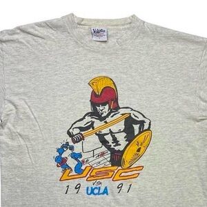 Vintage 90s 1991 USC Trojans x UCLA Bruins college football shirt‎